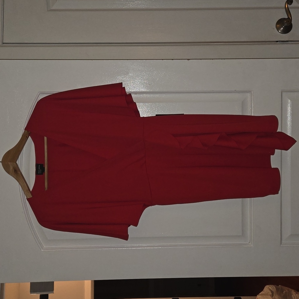 Free Press faux wrap mini dress with bat wing sleeves size Small